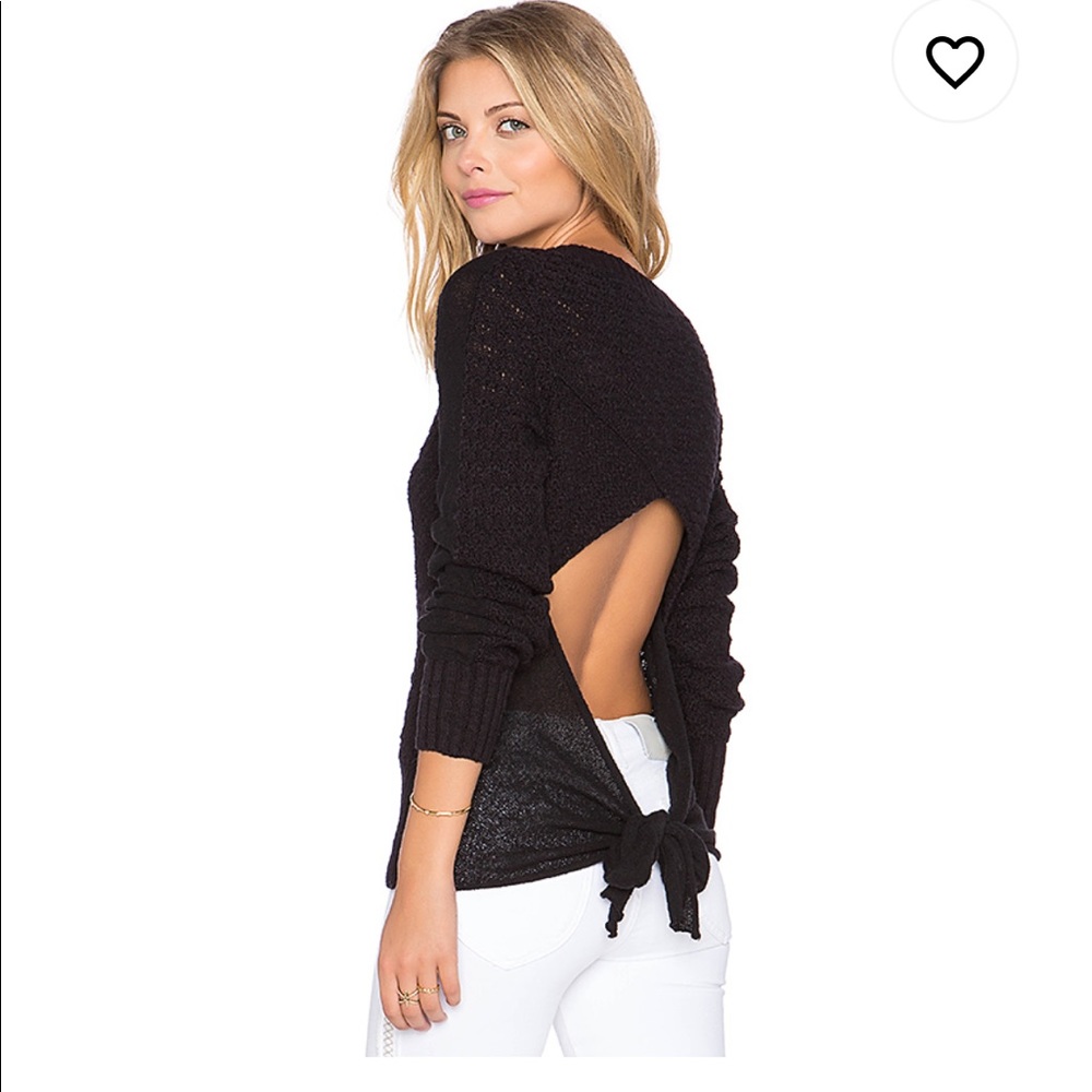 Free people bow back pullover sweater sz M